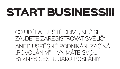 čb nápis - start business...